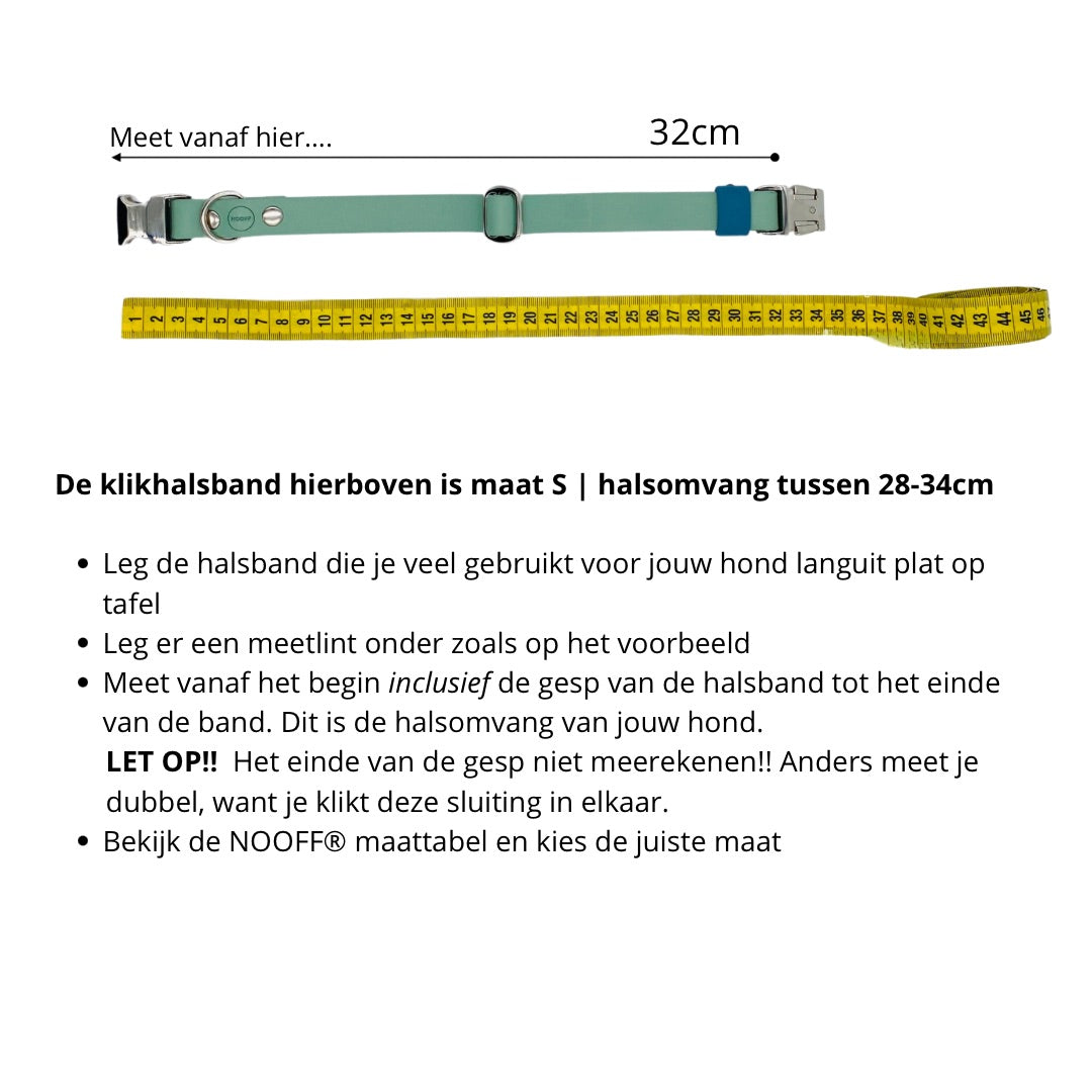 Hoe meet je een halsband met kliksluiting