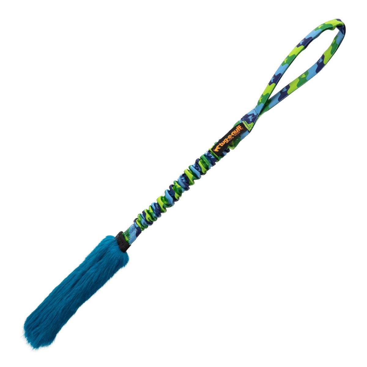 Tug-E-Nuff Bright Fauxtastic super sterk hondentrekspeelgoed blauw 58cm