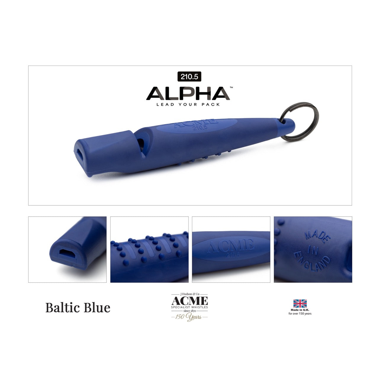 Acme Alpha beste hondenfluit toonhoogte 210.5 baltic blue