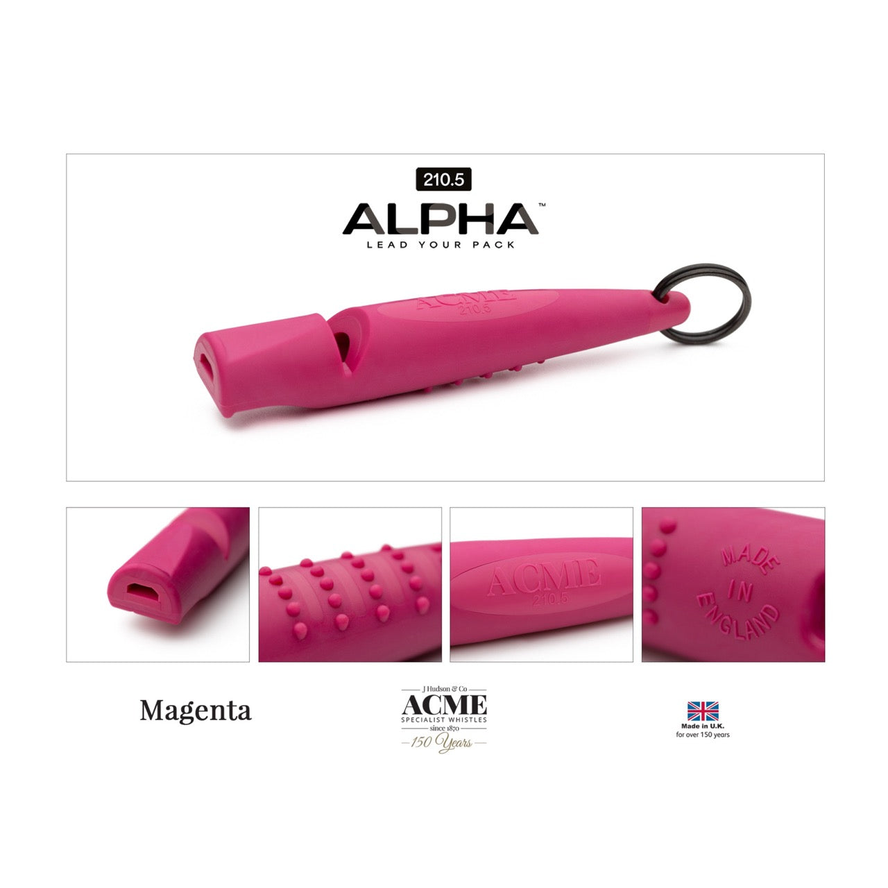 Acme Alpha beste hondenfluit toonhoogte 210.5 magenta