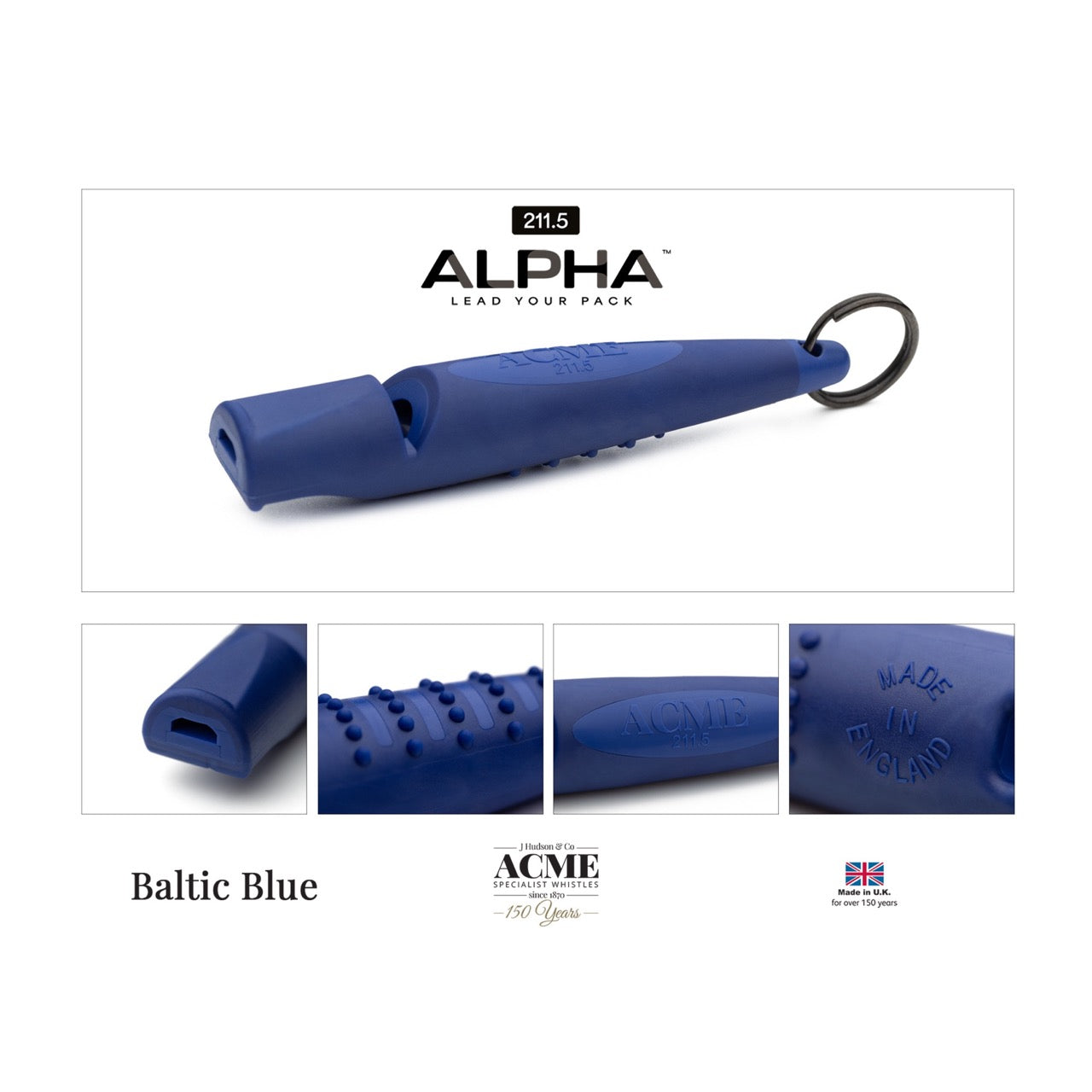 Acme ALPHA beste hondenfluit toonhoogte 211.5 baltic blue
