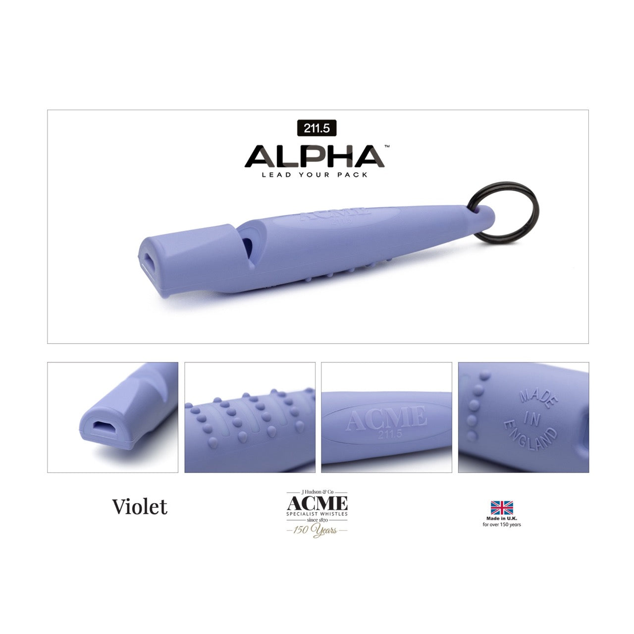 Acme ALPHA beste hondenfluit toonhoogte 211.5 violet